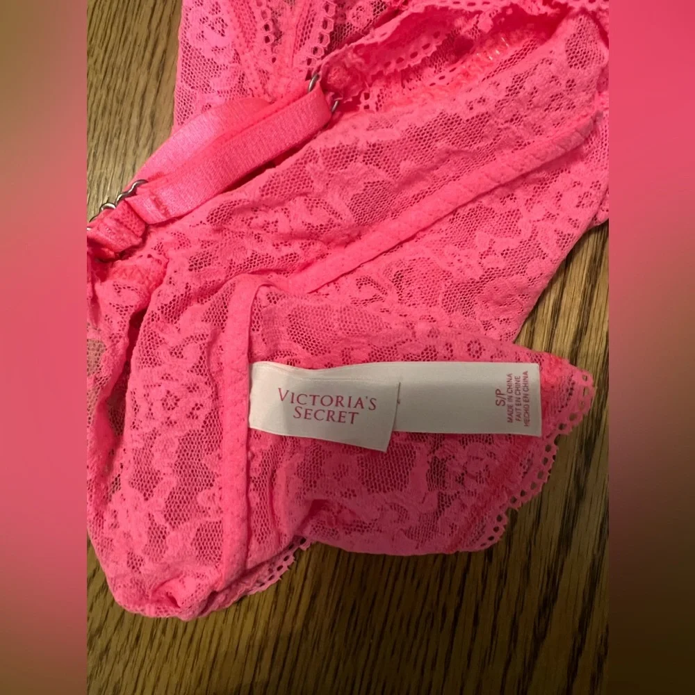 Victoria's Secret Neon Pink Lace Bralette
